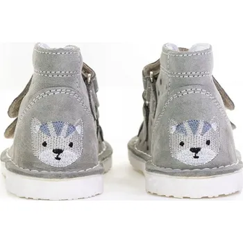 Dívčí bačkory Danielki preventivní papuče T135L kočka šedá 27