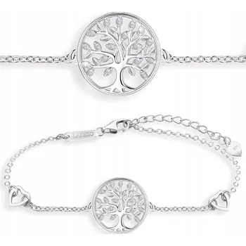 Náramek Stříbrný náramek se Stromem Života a Zirkony STŘÍBRO 925