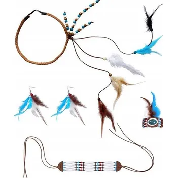 Náušnice Sada BIŽUTERIE INDIÁNKA náušnice čelenka INDIÁNSKÁ