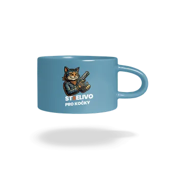 Bastard Střelivo pro kočky hrnek makronka Blue Macaron