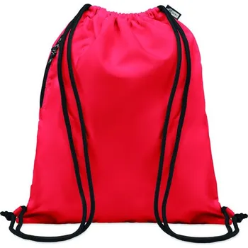 Městský batoh Velký stahovací vak 300D RPET Night - Červená