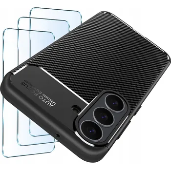 Pouzdro na mobilní telefon Zadní Kryt Pouzdro CARBON PREMIUM pro Samsung Galaxy S25 FE černé