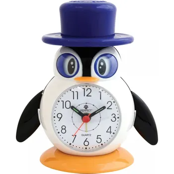 Budík ČERNÝ BAREVNÝ PODSVÍCENÝ DĚTSKÝ BUDÍK TUČŇÁČEK PERFECT BB152