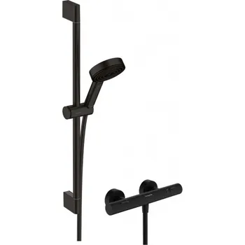 Sprchový set HANSGROHE - Pulsify Select S Sprchový set s termostatem, 3 proudy, EcoSmart, matná černá 24262670