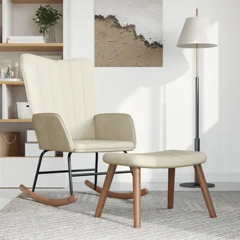 Křeslo Houpací křeslo VidaXL béžové