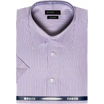 Pánská košile Elegantní Pánská Společenská Košile 100% Bavlna Krátký Rukáv WY123-2 45/46