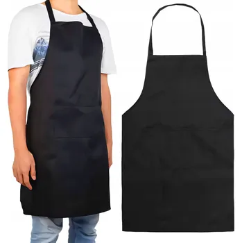 Kuchyňská zástěra Ochranná kuchyňská zástěra, voděodolná, pro gastronomii, černá