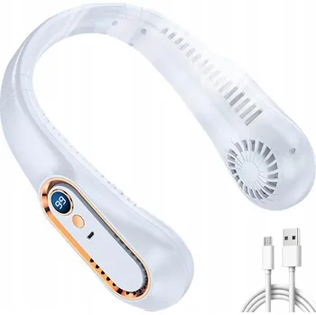 Domácí ventilátor Mini ventilátor VENTILÁTOR NA KRK BEZ VRTULE bílý