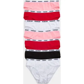 Kalhotky Sinsay - Bavlněné kalhotky, 7 balení - vícebarevná - 588GV-MLC - 588GV-MLC-XS