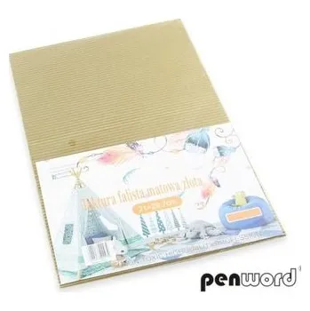 Set školních potřeb Tektura A4 falista matowa złota 5szt