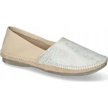 Dámské polobotky Polobotky Maciejka 01930-10/00-0 Béžová se zlatými proužky 37