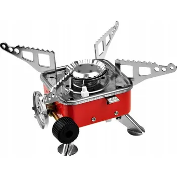 Turistický vařič Přenosný turistický plynový vařič na kartuše + 4 kartuše