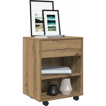 Komoda Skříňka na kolečkách, dub artisan, 46x36x59 cm