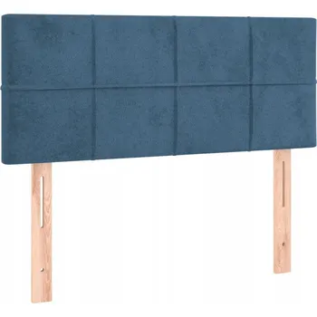 Čelo postele z aksamitu, nastavitelné, tmavě modré, 90x5x78/88 cm