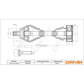 Poloosa kola Hnací hřídel - poloosa Dr!ve+ DP2110.10.0094