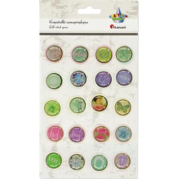 samolepka Samolepící 3D dekorace Titanium zalité akrylem, 20 ks