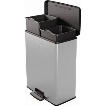 Odpadkový koš Odpadkový koš Curver Deco Bin Duo 26 l + 26 l stříbrný, poškozený obal 251002_ROZ