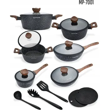 Sada nádobí Sada hrnců Masterpan se skleněnými poklicemi, 15 dílů