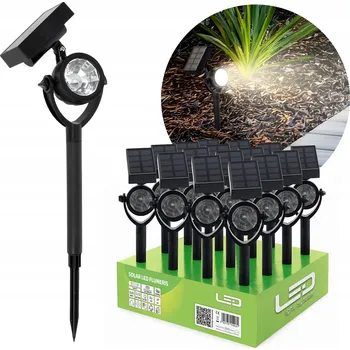 Venkovní osvětlení Solární lampa zapichovací lampa Led Light černá 39 cm 16 ks