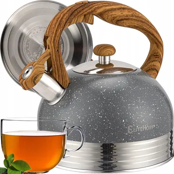 Varná konvice Elitehoff tradiční ocelová Konvice 2,5 l šedá
