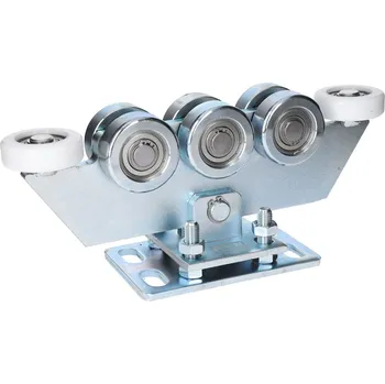 Pohon brány nosný vozík W38MR/F, nylonová a ocelová kolečka - kyvný, výškově stavitelný vozík pro posuvnou samonosnou bránu do 7 m, určený pro profil 80 x 80 mm