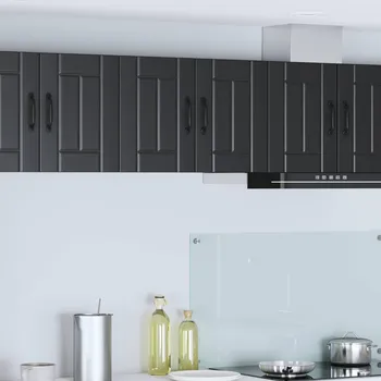 Kuchyňská skříň 2 pcs Černá 30 x 31 x 40 cm kompozitní dřevo