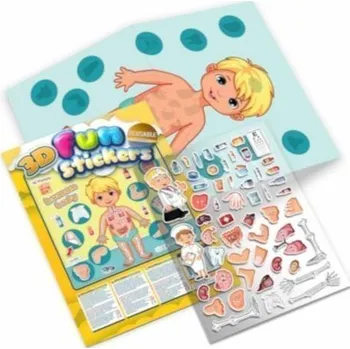 Poznej lidské tělo s 3D samolepkami