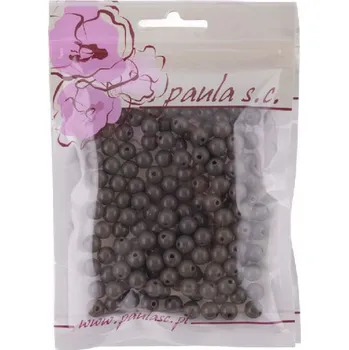 Dětské navlékací korálky Kulaté korálky 50g lesklé, šedé 8mm