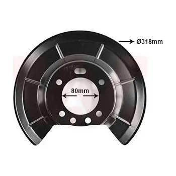 Brzdový kotouč Ochranný plech proti rozstřikování, brzdový kotouč VAN WEZEL 1945373