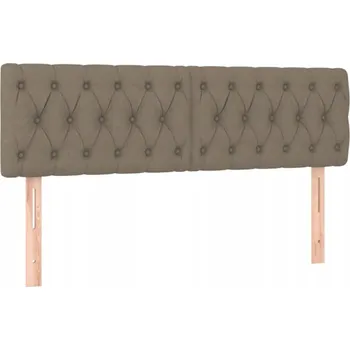 Čelo postele nastavitelné, tmavě hnědá, 160 x 7 x 78/88 cm, látka