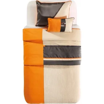 Přehoz na lůžko Přehoz na postel 120cm Orange - béžová/oranžová/šedá