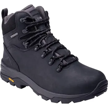 Sport ELBRUS Pánské Alpiner kožené Mid Cut turistické boty ŠEDÁ