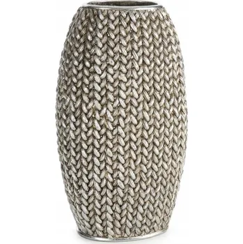 Váza DEKORATIVNÍ VÁZA MOLI 16 X 12 X 27 CM STŘÍBRNÁ