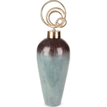 Obraz SKLENĚNÁ DEKORATIVNÍ FIGURKA ABRIL 23 X 64 CM TYRKYSOVÁ