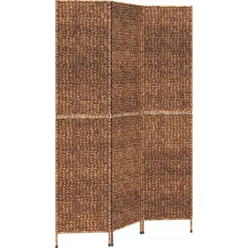 Paraván PARAVÁN POKOJOVÝ RUSTIKÁLNÍ VODNÍ HYACINT HNĚDÝ 3 DÍLNÝ 122X180 CM