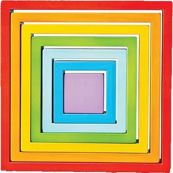 Dřevěná hračka Dřevěné skládací čtverce BB301 Bigjigs Toys