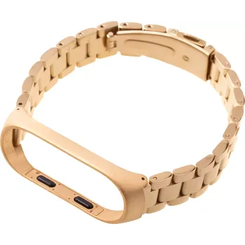 Kovový řemínek pro XIAOMI MI BAND 3/4 – zlatý