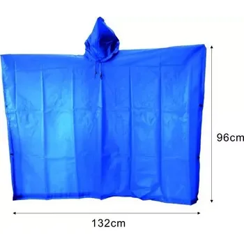 Pláštěnka Modrá pláštěnka unisex s kapucí