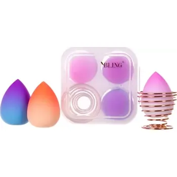 Make-up Beauty Blender Box Ombre – sada make-up houbiček 3 ks s kovovým stojánkem