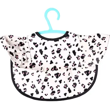 Dětský voděodolný bryndák s rukávy a kapsou Leopard