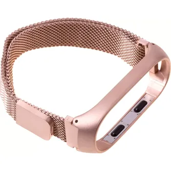 Ostatní příslušenství k chytrým hodinkám Kovový magnetický řemínek pro xiaomi mi band 3/4 – růžově zlatý