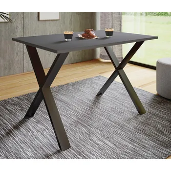 Jídelní stůl VCM Jídelní stůl Xona 140x80 X-nohy, antracit 487543