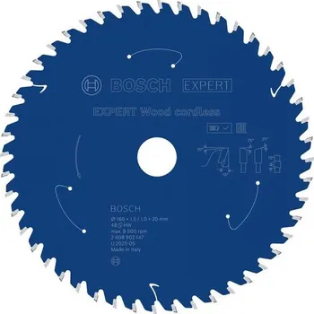 Pilový kotouč BOSCH Pilový kotouč EXPERT Wood cordless, 160 × 1,5/1 × 20 mm, T48 (2.608.902.147)