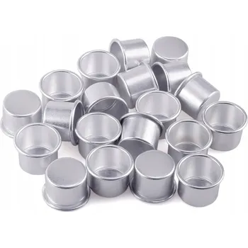 Svícen Mini kovový svícen 2,7 cm Sada 20 ks Stříbrný