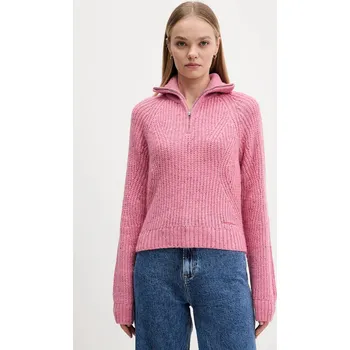 Dámský svetr Svetr s příměsí vlny Tommy Jeans DW0DW21686 růžová 34X, vel. M