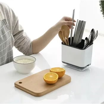 Odkapávač na nádobí Odkapávač na příbory do dřezu – černý