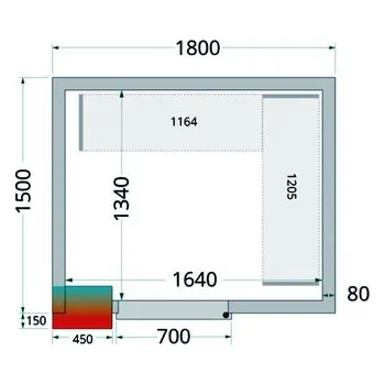 Mraznička Chladící box 80 mm CR 180×150×220