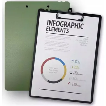 Obraz Podložka s klipem A4 Morandi zelená PENMATE