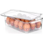 Plastový organizér na vejce s víkem na 15 kusů