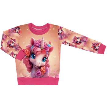 Mikina bez kapuce - Unicorni Velikost: 80